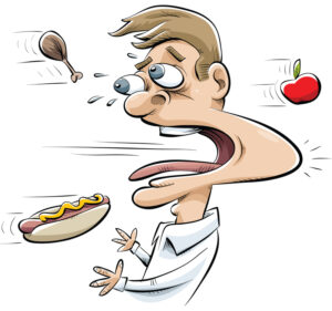 http://www.dreamstime.com/stock-photography-fast-food-objects-fly-quickly-past-man-one-impacting-his-mouth-image41558512